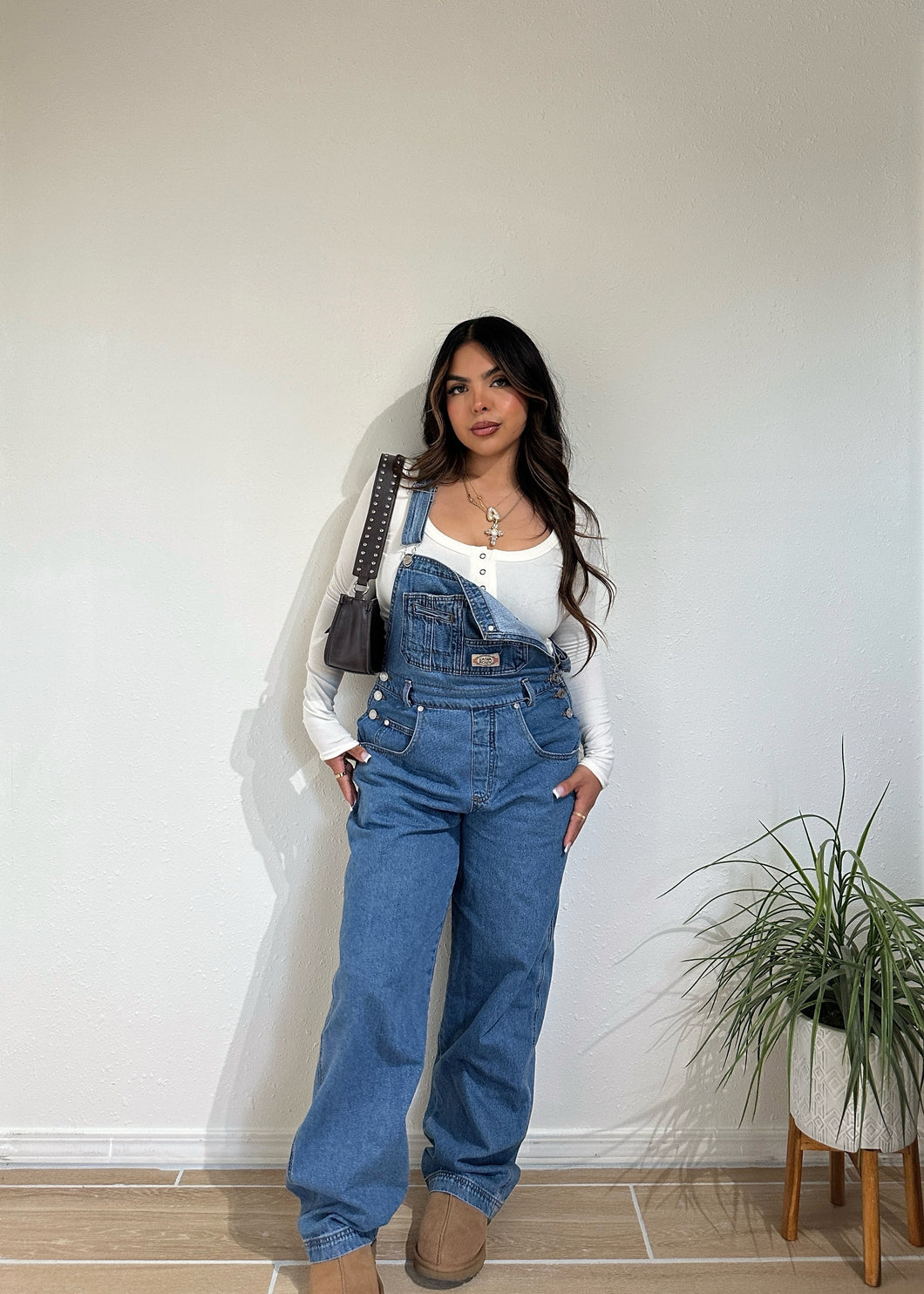 Midwest Straight Leg Denim Overall's (Medium Wash)