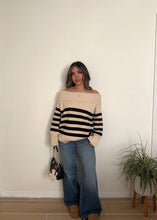 Load image into Gallery viewer, Nora Off the shoulder Knit ( Striped Sweater)
