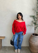 Load image into Gallery viewer, Iris Knit Sweater ( Red)
