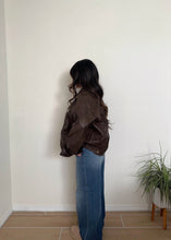 Load image into Gallery viewer, Clyde leather bomber (Brown)
