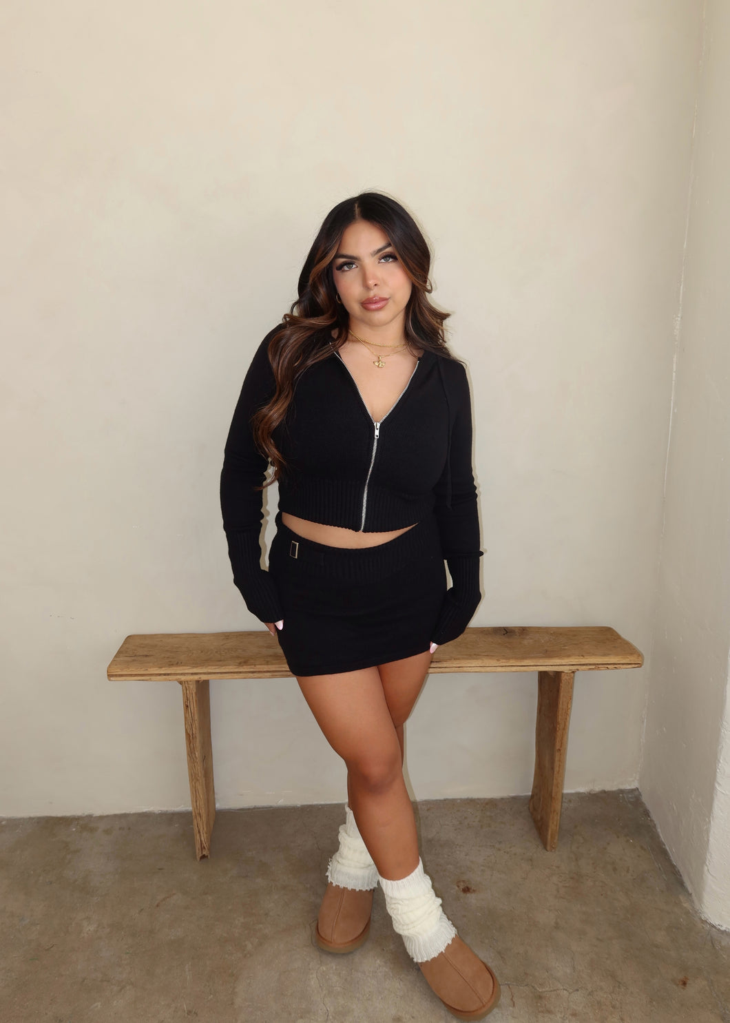 All In Cozy skort set (Black)