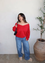 Load image into Gallery viewer, Iris Knit Sweater ( Red)
