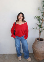 Load image into Gallery viewer, Iris Knit Sweater ( Red)
